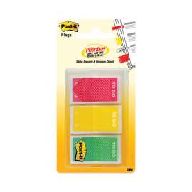Arrow Message 1" Prioritization Page Flags, "TO DO", Red/Yellow/Green, 20 Flags/Dispenser, 3 Dispensers/Pack