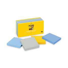 Pads in New York Collection Colors, 3" x 3", 90 Sheets/Pad, 12 Pads/Pack