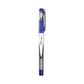 Z-Grip Flight Ballpoint Pen, Stick, Bold 1.2 mm, Blue Ink, White/Blue Fashion Accents Barrel, 12/Pack