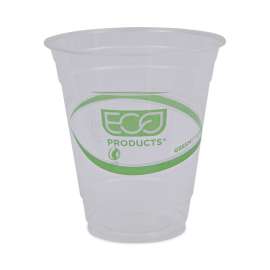 GreenStripe Renewable and Compostable Cold Cups Convenience Pack, 12 oz, Clear, 50/Pack