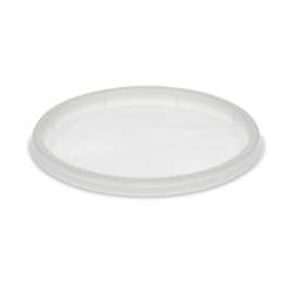 Newspring DELItainer Microwavable Container Lid, Recessed, 4.55" Diameter x 0.4" h, Translucent, Plastic, 480/Carton