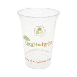 EarthChoice Compostable Cold Cup, 20 oz, Clear/Printed, 600/Carton