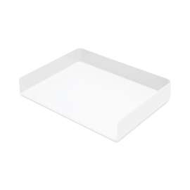 Landscape Stackable Letter Trays, 1 Section, Letter Size Files, 12.5" x 9.75" x 2", White