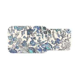Holly Vinyl Desk Pad, 27.5 x 11.75, Blue