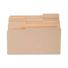 30% Recycled Top Tab File Folders, 1/3-Cut Tabs: Assorted, Legal Size, Manila, 24/Pack