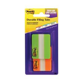 Solid Color Tabs, 1/5-Cut, Assorted Colors (Green and Orange), 2" Wide, 44/Pack
