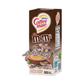 Liquid Coffee Creamer, M and M Chocolate, 0.38 oz Mini Cups, 50/Box