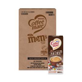 Liquid Coffee Creamer, M and M Chocolate, 0.37 oz Mini Cups, 200/Carton