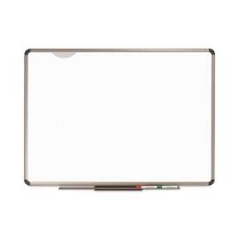 Euro Frame Prestige Plus Premium Porcelain Whiteboard, 72 x 48, White Surface, Euro Titanium Aluminum Frame