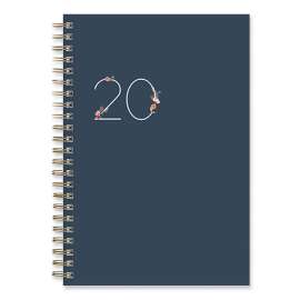 Ashlyn Weekly/Monthly Planner, Floral Artwork, 8 x 5, Navy Blue/Multicolor Cover, 12-Month (Jan to Dec): 2023