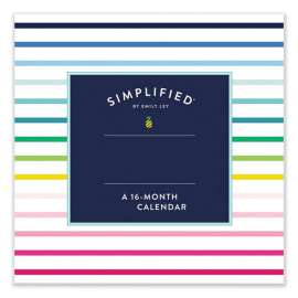 Simplified by Emily Ley Wall Calendar, Assorted Artwork, 12 x 12, White/Multicolor Sheets, 12-Month (Jan to Dec): 2023