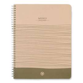 Elevation Eco Weekly/Monthly Planner, Geometric Artwork, 11 x 8.5, Wheat Cover, 13-Month (Jan to Jan): 2023 to 2024