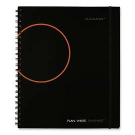 Plan. Write. Remember. Planning Notebook with Two-Year 2023-24 Reference Calendar, 11 x 8.5, Black/Gold Cover, Undated
