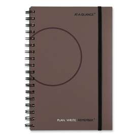 Plan. Write. Remember. Planning Notebook with Two-Year 2023-24 Reference Calendar, 9 x 5.5, Gray/Black Cover, Undated