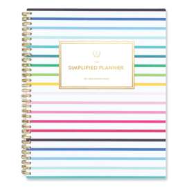 Simplified Planner by Emily Ley: Weekly/Monthly Book, Happy Stripe, 8.5 x 5.5, Multicolor Cover, 12-Month (Jan to Dec): 2023