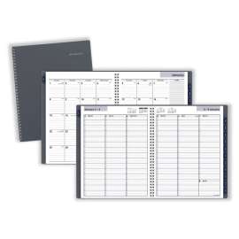 DayMinder Weekly/Monthly Appointment Book, 11 x 8.5, Gray Cover, 12-Month (Jan to Dec): 2023