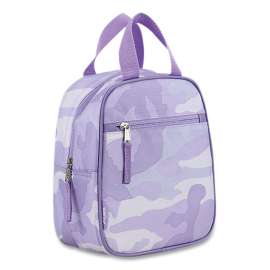 Lunch Bag, Polyester, 7.5 x 4.25 x 9, Lavender Camo