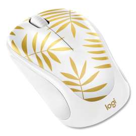 Design Collection Wireless Optical Mouse, 2.4 GHz Frequency/33 ft Wireless Range, Left/Right Hand Use, Bamboo Dream