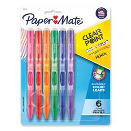 Clearpoint Color Mechanical Pencils, Assorted, School Grade, 6/Pack