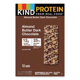 Protein Bars, Almond Butter Dark Chocolate, 1.76 oz, 12/Pack