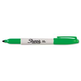 Permanent Marker, Fine Bullet Tip, Green