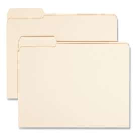Reinforced Tab Manila File Folders, 1/3-Cut Tabs: Left Position, Letter Size, 0.75" Expansion, 11-pt Manila, 100/Box