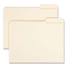 Reinforced Tab Manila File Folders, 1/3-Cut Tabs: Right Position, Letter Size, 0.75" Expansion, 11-pt Manila, 100/Box