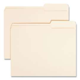 Manila Guide Height Systems File Folders, 2/5-Cut Tabs: Right of Center, Letter Size, 0.75" Expansion, Manila, 100/Box