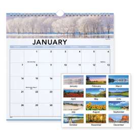 Landscape Monthly Wall Calendar, Landscapes Photography, 12 x 12, White/Multicolor Sheets, 12-Month (Jan to Dec): 2023