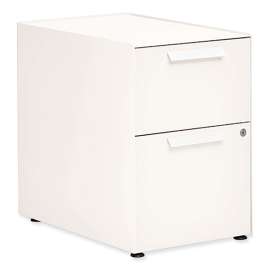 Radii 2-Drawer Mobile File Cabinet, 2 Legal/Letter-Size File Drawers, Brilliant White, 10" x 24" x 21"
