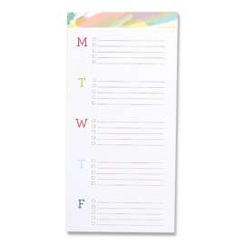 The Big Ta-Do Notepad, List-Management Format, Multicolor Paint-Streak Headband, 52 White/Multicolor 7 x 14 Sheets