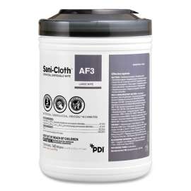 Sani-Cloth AF3 Germicidal Disposable Wipes, 7 1/2" X 15", 65 Wipes/Can, 6/CT