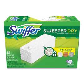 Dry Refill Cloths, 1-Ply, 10.63" x 8", Lavender and Vanilla, White, 52/Box