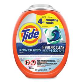 Hygienic Clean Heavy 10x Duty Power Pods, Original Scent, 76 oz Tub, 45 Pods, 4/Carton