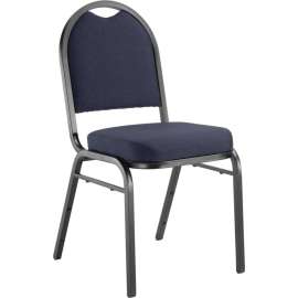 NPS - 9200 Series Midnight Blue Fabric Banquet Stack Chair with Black Sandtex Frame