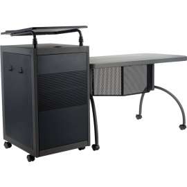 NPS - Oklahoma Sound™ Charcoal Slate WorkPod Teachers Desk with Lectern