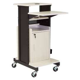 NPS - PRC Series Oklahoma Sound™ Steel Premium Plus Presentation Cart with Storage Cabinet