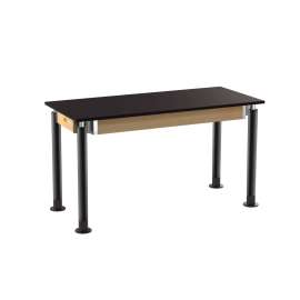 NPS - Signature Series Black Wood 54"L x 24"W x 27" to 42"H Science Table with Chemical Resistant Top