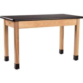NPS - Wood Series Solid Ash 60"L x 24"W x 30"H Science Table with HPL Top