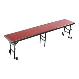 NPS - Red Carpet 96"L x 18"W x 24"H Standing Straight Choral Riser