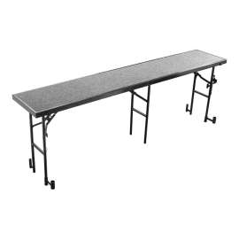 NPS - Gray Carpet 96"L x 18"W x 32"H Standing Straight Choral Riser