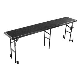 NPS - Black Carpet 96"L x 18"W x 32"H Standing Straight Choral Riser
