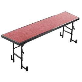 NPS - Red Carpet 72"L x 18"W x 24"H Standing Tapered Choral Riser