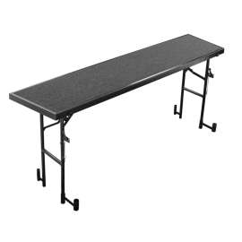 NPS - Black Carpet 78"L x 18"W x 32"H Standing Tapered Choral Riser