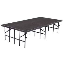NPS - Gray Carpet 96"L x 36"W x 16"H Portable Stage