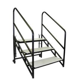 NPS - Black Steel 32"H Stage Steps