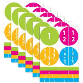 Math Die-Cut Magnets, Beginning Fractions, 20 Per Pack, 6 Packs