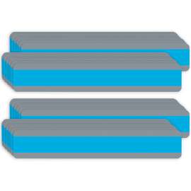 Double Wide Sentence Strip Reading Guide, 1-1/4" x 7-1/4", Blue, 12 Per Pack, 2 Packs