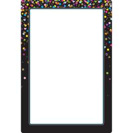 Smart Poly® Chart Black Confetti Blank, 13" x 19"