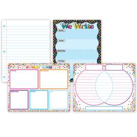 Smart PolyВ® Primary Writing Charts, 17" x 22", Dry-Erase Surface, Set of 4